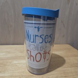 tervis Blue and Orange "Nurses Call the Shots" Travel Tumbler